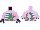Part No: 973pb5941c01 Name: Torso Pixelated Zombie Coral Patches, Green Decaying Flesh, White Ribs Pattern / Bright Pink Arms / Black Hands Part No: 973pb5941c01 Name: Torso Pixelated Zombie Coral Patches, Green Decaying Flesh, White Ribs Pattern / Bright Pink Arms / Black Hands