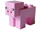 Part No: minepig03b  Name: Minecraft Pig with 2 x 2 Plate (Plain Snout) - Brick Built