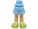 Lot ID: 345189490  Part No: 1826cc00pb004  Name: Mini Doll Hips and Shorts with Molded Medium Tan Legs and Printed Lime Shoes with White Laces, Soles and Socks Pattern - Thin Hinge