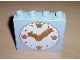 Part No: 4145c02pb01  Name: Duplo, Brick 1 x 4 x 3 with Movable Reddish Gold Clock Hands and White Clock Face with Light Purple Numbers Pattern