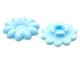 Part No: 45456  Name: Clikits, Icon Flower 10 Petals 2 x 2 Small with Pin, Frosted (Solid and Transparent Colors)