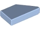 LEGO: Tile, Modified 1 x 2 Wedge Left |  | Bright Light Blue