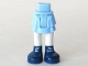Lot ID: 138066708  Part No: 92250c00pb09  Name: Mini Doll Hips and Skirt Layered, White Legs and Dark Blue Shoes with White Laces Pattern - Thick Hinge