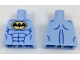Part No: 973pb2890  Name: Torso Batman Logo in Yellow Oval with Blue Muscles Pattern