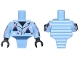 Lot ID: 177722609  Part No: 98127pb02c01  Name: Torso, Modified Short with Ridged Armor with Volcano Pajamas Pattern / Bright Light Blue Arms with Volcano Pajamas Pattern / Black Hands