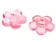 Part No: 46279  Name: Clikits, Icon Flower 5 Petals 2 x 2 Small with Pin, Polished (Transparent Colors Only)