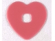 Part No: 46461  Name: Clikits, Icon Accent Rubber Heart 3 7/8 x 3 7/8