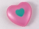 Lot ID: 405641428  Part No: 48342pb01  Name: Clikits, Icon Heart Giant with Pin with Sand Green Heart Pattern