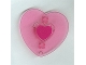Part No: 48354pb01  Name: Clikits, Icon Heart with 2 Pins and Picture Holder with Magenta Heart Pattern