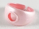 Part No: 54435  Name: Clikits Ring, Wide Band with Hole (Child Size) with Pearl Light Pink Coating Pattern