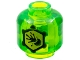Part No: 3626pb3352  Name: Minifigure, Head without Face with Yellow Hexagon with Black Outline and Exploding Ball Pattern on Both Sides
