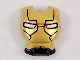 Lot ID: 198490878  Part No: 10908pb14  Name: Minifigure, Visor Top Hinge with Gold Face Shield, White Eyes, Black Lines on Forehead and Cheeks Pattern