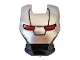 Part No: 10908pb15  Name: Minifigure, Visor Top Hinge with Silver Face Shield, Red Eyes, Black Trapezoid Pattern