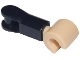 Lego part: Large Figure Lower Arm with Bar Handle with Molded Medium Tan Hand Pattern