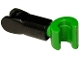 Lego part: Large Figure Lower Arm with Bar Handle with Molded Bright Green Hand Pattern