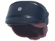 Part No: 111908pb02  Name: Minifigure, Hair Combo, Hat with Hair, SW Imperial Officer Cap with Molded Reddish Brown Hair in Bun and Printed Silver Code Disk Pattern