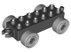 Part No: 11248c04  Name: Duplo Car Base 2 x 6 with Open Hitch End and Light Bluish Gray Wheels with Fake Bolts