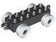 Lot ID: 386889161  Part No: 11248c05  Name: Duplo Car Base 2 x 6 with Open Hitch End and White Wheels with Fake Bolts