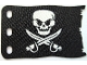 Part No: 112558  Name: Cloth Flag 7 x 5 Jagged Edge with Skull and Crossed Cutlasses (Jolly Roger) Pattern on Both Sides