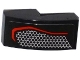Part No: 11477pb028L  Name: Slope, Curved 2 x 1 x 2/3 with Taillight with Hexagonal Mesh Pattern Model Left Side (Sticker) - Set 75909