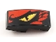 Part No: 11477pb058L  Name: Slope, Curved 2 x 1 with Yellow Dragon Eye and Red Scales Pattern Model Left Side