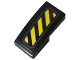 Part No: 11477pb083  Name: Slope, Curved 2 x 1 x 2/3 with Black and Yellow Danger Stripes Pattern (Sticker) - Set 76116
