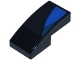 Part No: 11477pb235R  Name: Slope, Curved 2 x 1 x 2/3 with Blue and Dark Blue Curved Panel Pattern Model Right Side (Sticker) - Set 77249