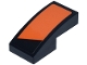 Part No: 11477pb237L  Name: Slope, Curved 2 x 1 x 2/3 with Orange Angled Panel Pattern Model Left Side (Sticker) - Set 77251