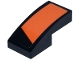 Part No: 11477pb237R  Name: Slope, Curved 2 x 1 x 2/3 with Orange Angled Panel Pattern Model Right Side (Sticker) - Set 77251