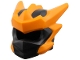 Part No: 115499pb01  Name: Minifigure, Headgear Helmet with Molded Orange Crests, Barbs, and Knot Pattern