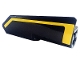 Part No: 11946pb077  Name: Technic, Panel Fairing #21 Very Small Smooth, Side B with Bent Yellow Stripe Pattern (Sticker) - Set 42094