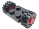 Part No: 122c01assy2  Name: Plate, Modified 2 x 2 with Red Wheels with Black Tires 15mm D. x 6mm Offset Tread Small (122c01 / 3641)