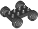 Part No: 12591c04  Name: Duplo Car Base 2 x 4 with Fixed Axles, Black Tires, and Dark Bluish Gray Wheels