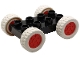 Part No: 12591c07  Name: Duplo Car Base 2 x 4 with Fixed Axles, White Tires and Red Wheels
