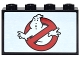 Part No: 14718pb007  Name: Panel 1 x 4 x 2 with Side Supports - Hollow Studs with Ghostbusters Logo Pattern (Sticker) - Set 71242