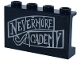 Part No: 14718pb095  Name: Panel 1 x 4 x 2 with Side Supports - Hollow Studs with Light Bluish Gray 'NEVERMORE ACADEMY' Sign Pattern (Sticker) - Set 76784
