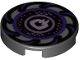 Part No: 14769pb0251 Name: Tile, Round 2 x 2 with Bottom Stud Holder with Dark Purple and Silver Saw Blade, Circles in Center Pattern Part No: 14769pb0251 Name: Tile, Round 2 x 2 with Bottom Stud Holder with Dark Purple and Silver Saw Blade, Circles in Center Pattern