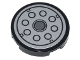 Part No: 14769pb0553 Name: Tile, Round 2 x 2 with Bottom Stud Holder with Silver Reflector with Dark Bluish Gray Circles Pattern (Sticker) - Set 10298 Part No: 14769pb0553 Name: Tile, Round 2 x 2 with Bottom Stud Holder with Silver Reflector with Dark Bluish Gray Circles Pattern (Sticker) - Set 10298