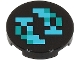 Part No: 14769pb0601 Name: Tile, Round 2 x 2 with Bottom Stud Holder with Pixelated Medium Azure and Dark Turquoise Shapes and Squares Pattern (Minecraft Sculk Shrieker) Part No: 14769pb0601 Name: Tile, Round 2 x 2 with Bottom Stud Holder with Pixelated Medium Azure and Dark Turquoise Shapes and Squares Pattern (Minecraft Sculk Shrieker)