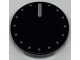 Part No: 14769pb340  Name: Tile, Round 2 x 2 with Bottom Stud Holder with Knob / Dial Pattern