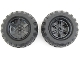 Part No: 15038c01  Name: Wheel 56mm D. x 34mm Technic Racing Medium, 6 Pin Holes with Black Tire 94.8 x 44 R Balloon (15038 / 54120)