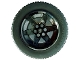 Part No: 15038c02  Name: Wheel 56mm D. x 34mm Technic Racing Medium, 6 Pin Holes with Black Tire 81.6 x 36 R Technic Straight Tread (15038 / x1825)