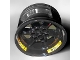 Part No: 15038pb02  Name: Wheel 56mm D. x 34mm Technic Racing Medium, 6 Pin Holes with Yellow 'FIRM GRIPP' Pattern (3 Stickers) - Set 42039