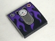Part No: 15068pb094  Name: Slope, Curved 2 x 2 x 2/3 with Cat Ears Speedometer and Dark Purple Flames Pattern