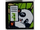 Part No: 15210pb130  Name: Road Sign 2 x 2 Square with Open O Clip with Baby Panda Pattern (Sticker) - Set 41422