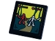 Part No: 15210pb164  Name: Road Sign 2 x 2 Square with Open O Clip with Screen, Characters with Swords and Health Bars in Video Game Pattern (Sticker) - Set 41755