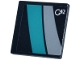 Part No: 15210pb204R  Name: Road Sign 2 x 2 Square with Open O Clip with White 'G42' Logo and Dark Turquoise and Light Bluish Gray Wide Lines Pattern Model Right Side (Sticker) - Set 77244