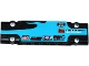 Part No: 15458pb003R  Name: Technic, Panel Plate 3 x 11 x 1 with Sponsor Logos on Medium Azure Flame Pattern Model Right Side (Sticker) - Set 42050