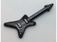 Part No: 17356pb02  Name: Minifigure, Utensil Guitar Electric 'ML' Type with Pearl Dark Gray Pickguard and Silver Strings, Bridge and Whammy Bar Pattern
