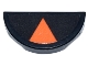 Part No: 1748pb001  Name: Tile, Round 1 x 2 Half with Orange Triangle / Wedge / Segment Pattern (Sticker) - Sets 76919 / 77251